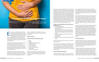 BC Advantage Magazine Publishes OSI Article – “Gastroparesis Awareness Month in August”