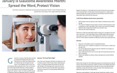 BC Advantage Magazine Features OSI’s Article On Glaucoma Awareness Month